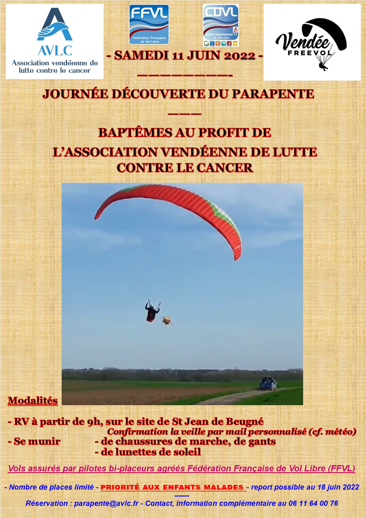 Affiche AVLC PARAPENTE