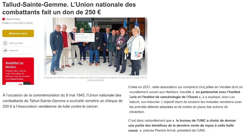 OUEST FRANCE MAI 2025