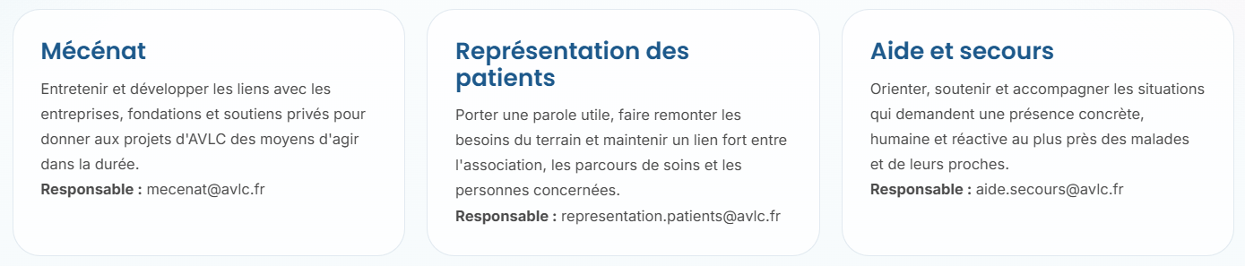 Missions transverses de l'association AVLC