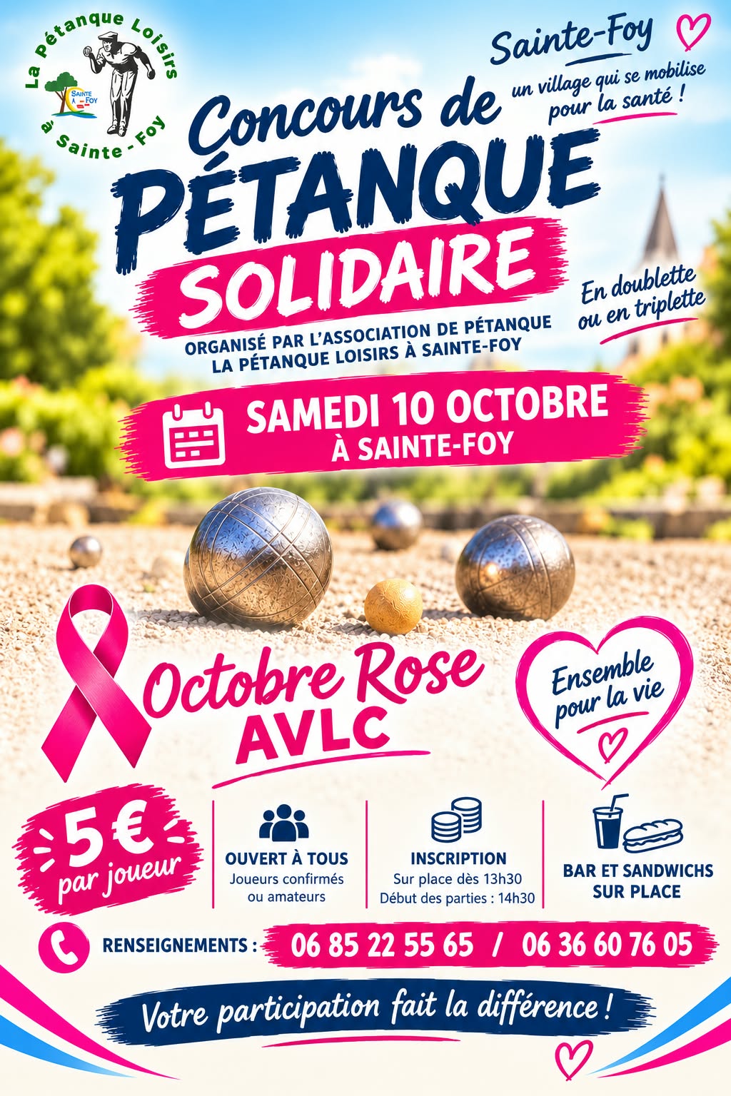 PETANQUE  LE SAMEDI 10 OCTOBRE A 13h30
